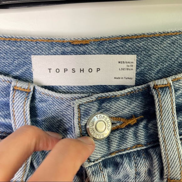 Topshop High Rise Straight Leg Jeans - Picture 7 of 9